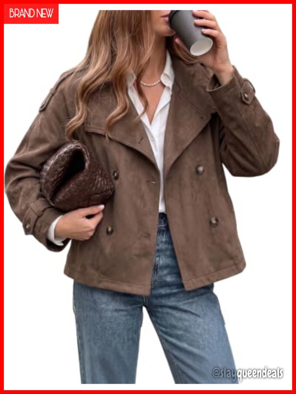 Faux Leather Funnel Neck Trench Coat Cropped Jacket Fall